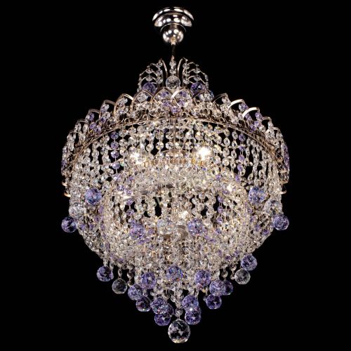 Люстра Натали Софья фиолетовая в Ижевске Гусь Хрустальный