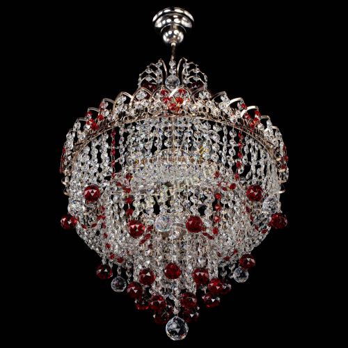 Люстра Натали Софья красная в Ижевске Гусь Хрустальный