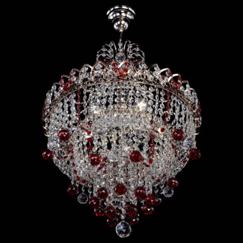 Люстра Натали Софья красная в Ижевске Гусь Хрустальный