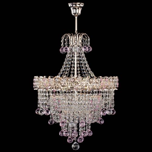 Люстра Натали Софья розовая в Ижевске Гусь Хрустальный