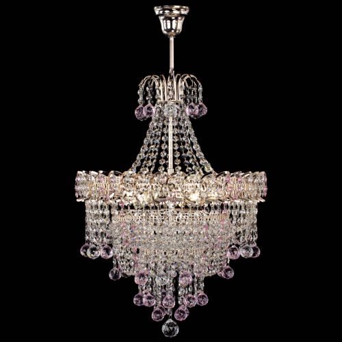 Люстра Натали Софья розовая в Ижевске Гусь Хрустальный