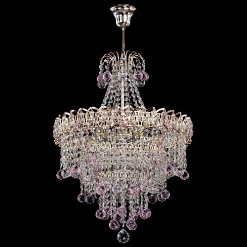 Люстра Натали Софья розовая в Ижевске Гусь Хрустальный