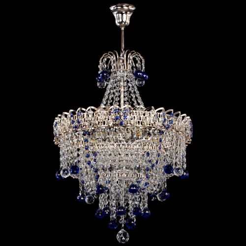 Люстра Натали Софья синяя в Ижевске Гусь Хрустальный