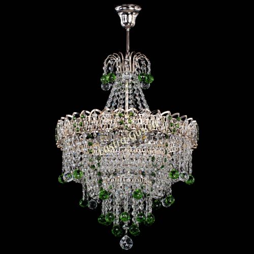 Люстра Натали Софья зеленая в Ижевске Гусь Хрустальный
