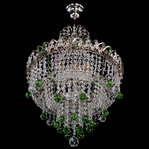 Люстра Натали Софья зеленая в Ижевске Гусь Хрустальный