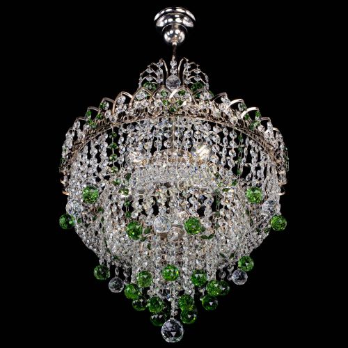 Люстра Натали Софья зеленая в Ижевске Гусь Хрустальный