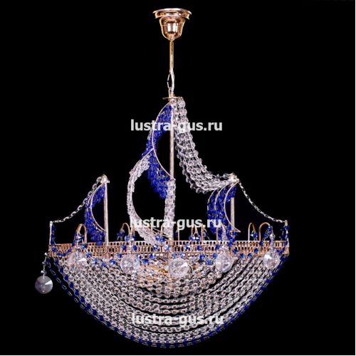 Люстра Корвет синий в Ижевске Гусь Хрустальный