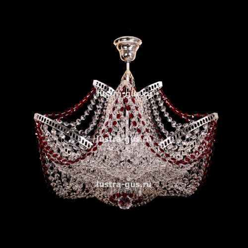 Люстра Лилия №4 цветная в Ижевске Гусь Хрустальный