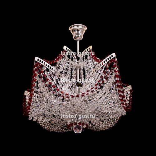 Люстра Лилия №4 цветная в Ижевске Гусь Хрустальный