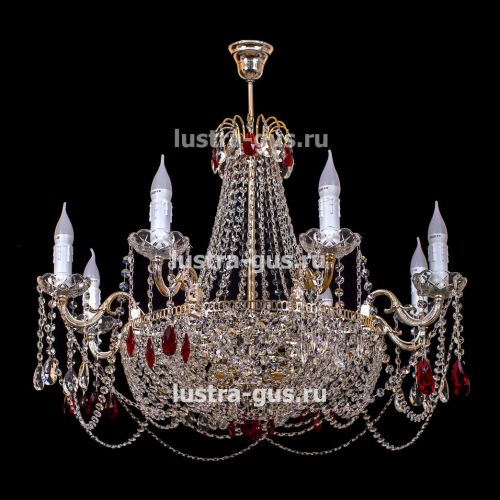 Люстра Свеча Лайт №3 цветная в Ижевске Гусь Хрустальный