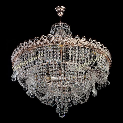 Люстра Водопад Софья с подвесом в Ижевске Гусь Хрустальный