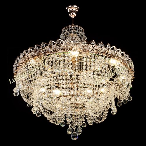 Люстра Водопад Софья с подвесом в Ижевске Гусь Хрустальный