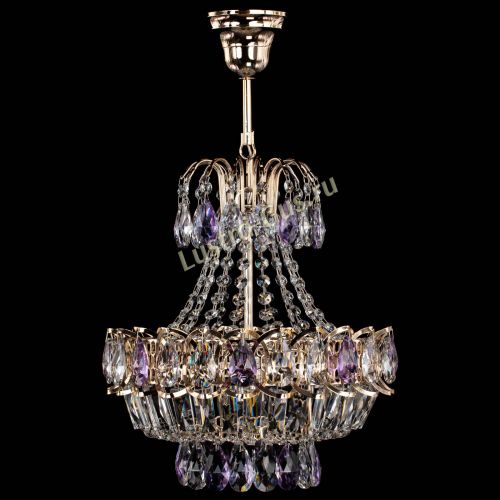 Люстра Ника 1 лампа фиолетовая в Ижевске Гусь Хрустальный