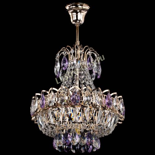 Люстра Ника 1 лампа фиолетовая в Ижевске Гусь Хрустальный