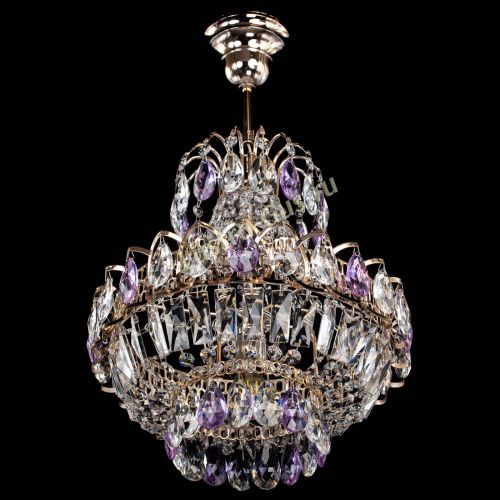 Люстра Ника 1 лампа фиолетовая в Ижевске Гусь Хрустальный