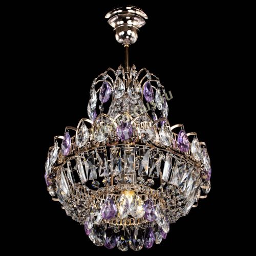 Люстра Ника 1 лампа фиолетовая в Ижевске Гусь Хрустальный