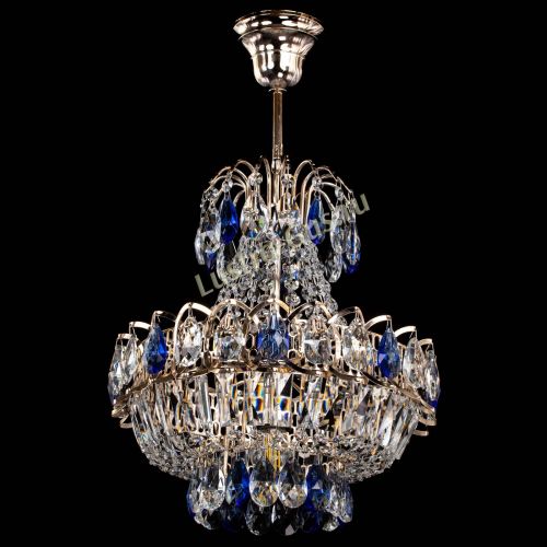 Люстра Ника 1 лампа синяя в Ижевске Гусь Хрустальный