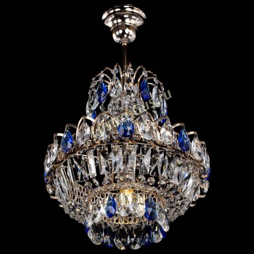 Люстра Ника 1 лампа синяя в Ижевске Гусь Хрустальный