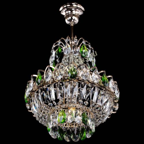 Люстра Ника 1 лампа зеленая в Ижевске Гусь Хрустальный