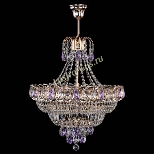 Люстра Ника подвесная Фиолетовая в Ижевске Гусь Хрустальный