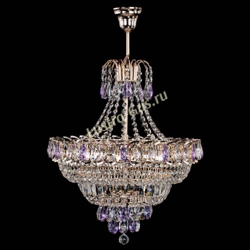 Люстра Ника подвесная Фиолетовая в Ижевске Гусь Хрустальный