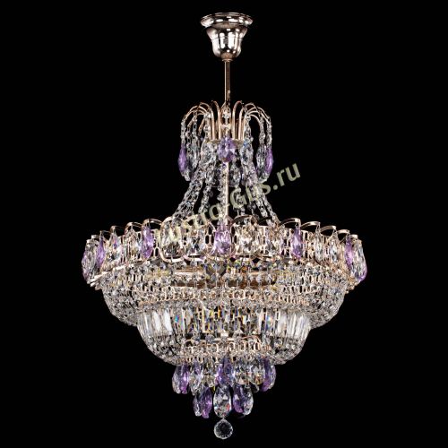 Люстра Ника подвесная Фиолетовая в Ижевске Гусь Хрустальный