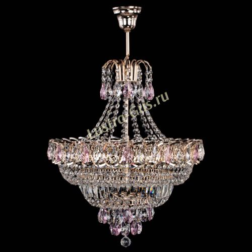 Люстра Ника подвесная Розовая в Ижевске Гусь Хрустальный
