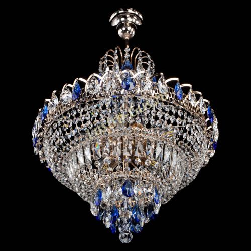 Люстра Ника подвесная Синяя в Ижевске Гусь Хрустальный