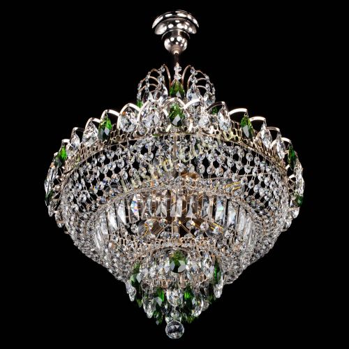 Люстра Ника подвесная Зеленая в Ижевске Гусь Хрустальный