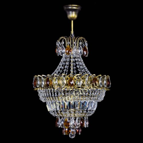 Люстра Ника подвесная Чайная под бронзу в Ижевске Гусь Хрустальный