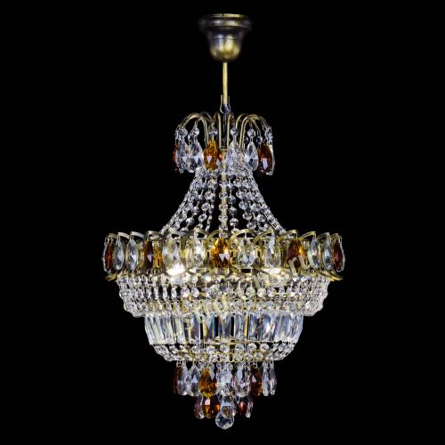 Люстра Ника подвесная Чайная под бронзу в Ижевске Гусь Хрустальный