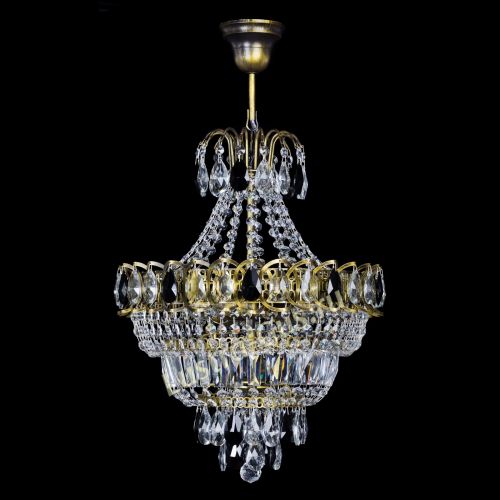 Люстра Ника подвесная Черная под бронзу в Ижевске Гусь Хрустальный