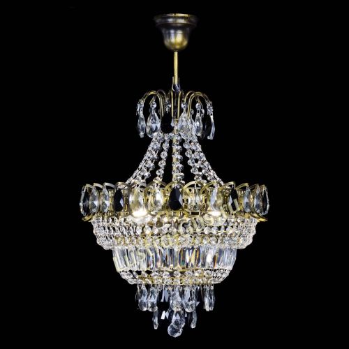 Люстра Ника подвесная Черная под бронзу в Ижевске Гусь Хрустальный