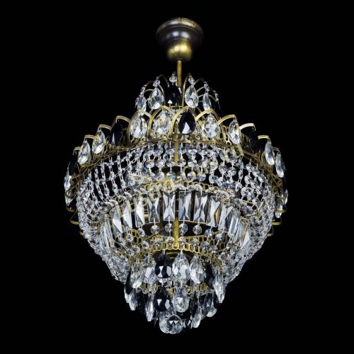 Люстра Ника подвесная Черная под бронзу в Ижевске Гусь Хрустальный