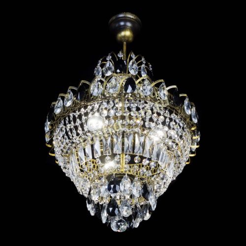 Люстра Ника подвесная Черная под бронзу в Ижевске Гусь Хрустальный