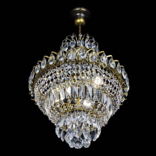 Люстра Ника подвесная под бронзу в Ижевске Гусь Хрустальный