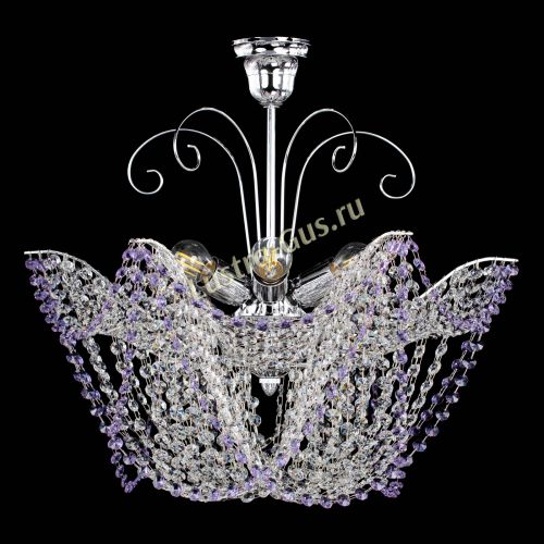 Люстра Орхидея №3 фиолетовая в Ижевске Гусь Хрустальный