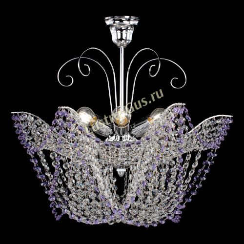 Люстра Орхидея №3 фиолетовая в Ижевске Гусь Хрустальный