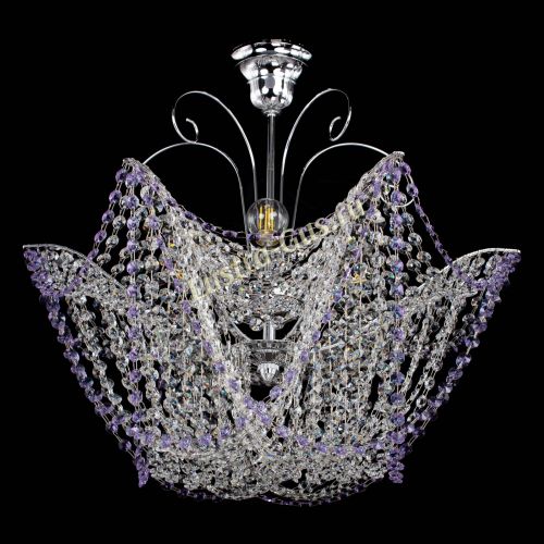 Люстра Орхидея №3 фиолетовая в Ижевске Гусь Хрустальный
