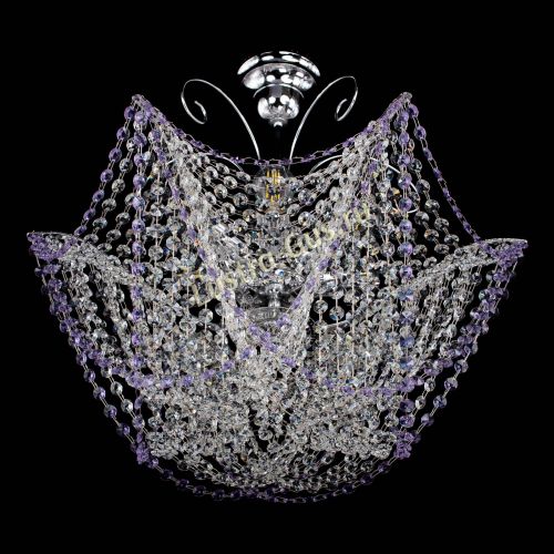 Люстра Орхидея №3 фиолетовая в Ижевске Гусь Хрустальный