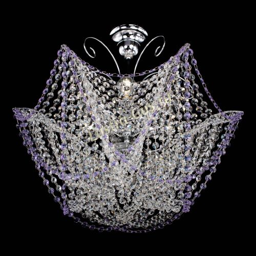 Люстра Орхидея №3 фиолетовая в Ижевске Гусь Хрустальный