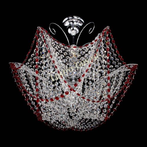 Люстра Орхидея №3 красная в Ижевске Гусь Хрустальный