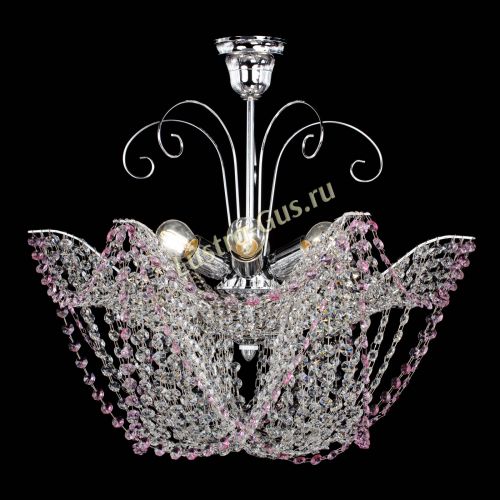Люстра Орхидея №3 розовая в Ижевске Гусь Хрустальный