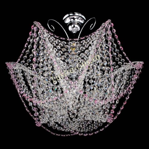 Люстра Орхидея №3 розовая в Ижевске Гусь Хрустальный