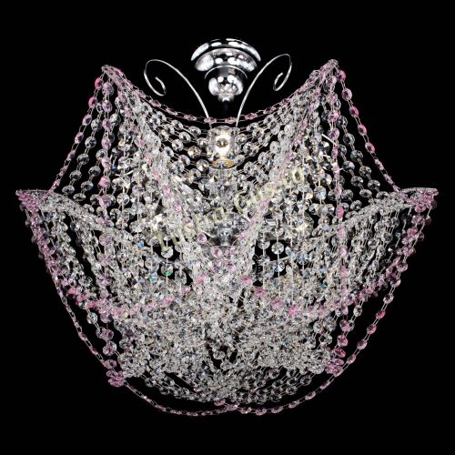 Люстра Орхидея №3 розовая в Ижевске Гусь Хрустальный