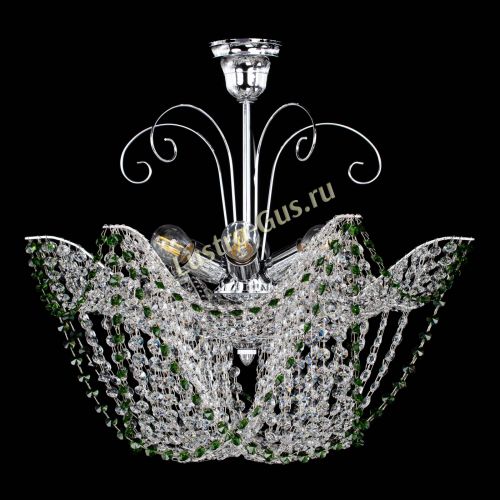 Люстра Орхидея №3 зеленая в Ижевске Гусь Хрустальный