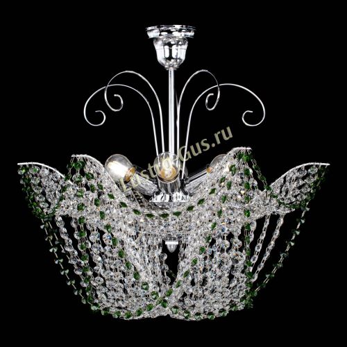 Люстра Орхидея №3 зеленая в Ижевске Гусь Хрустальный
