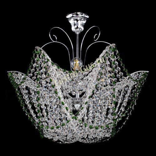 Люстра Орхидея №3 зеленая в Ижевске Гусь Хрустальный