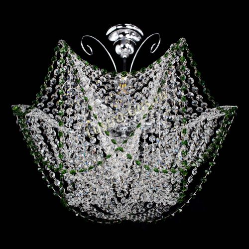 Люстра Орхидея №3 зеленая в Ижевске Гусь Хрустальный