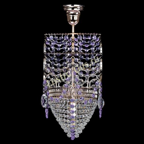 Люстра Парусник №1 фиолетовый в Ижевске Гусь Хрустальный